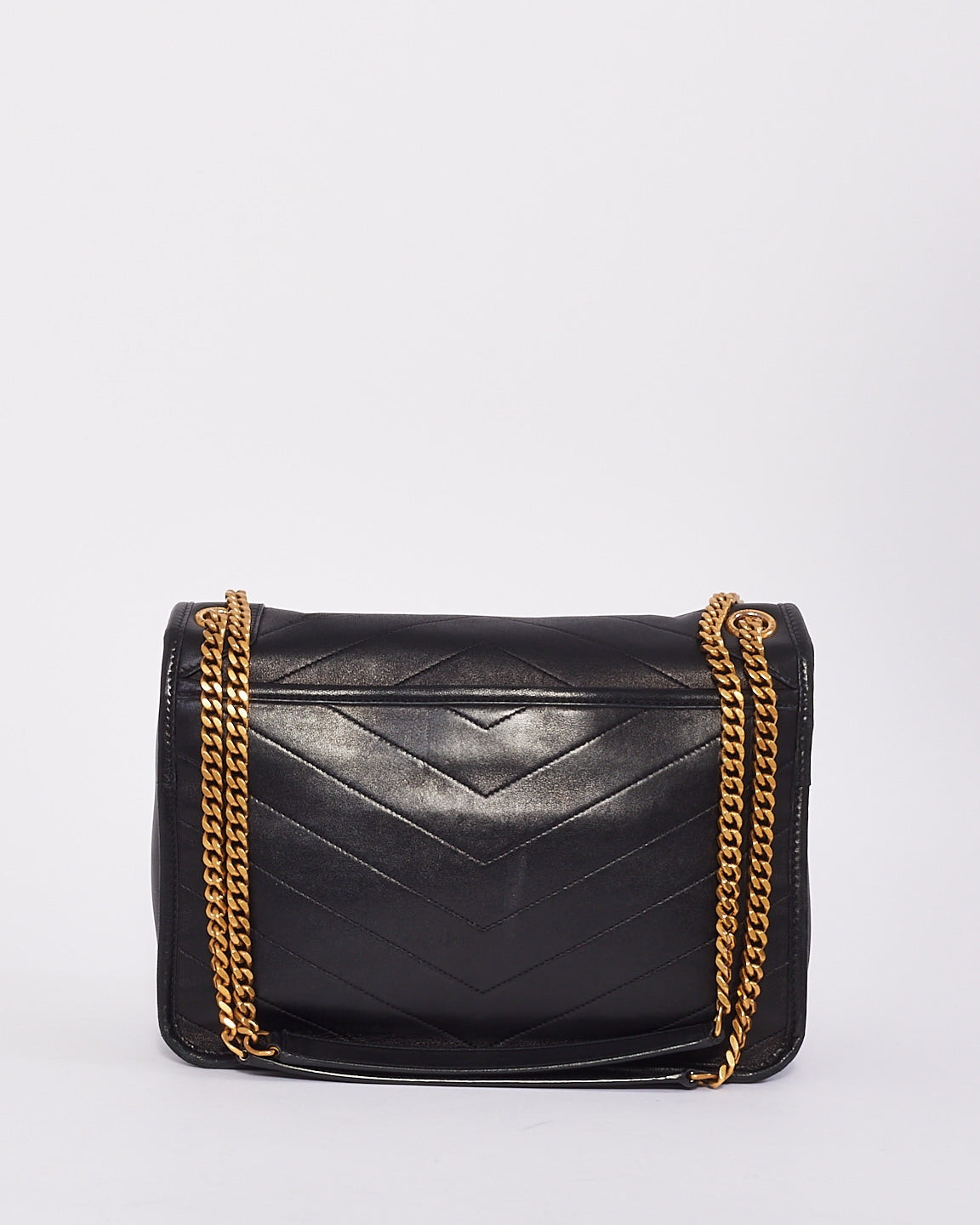 Saint Laurent Black Smooth Leather Medium Nikki Bag