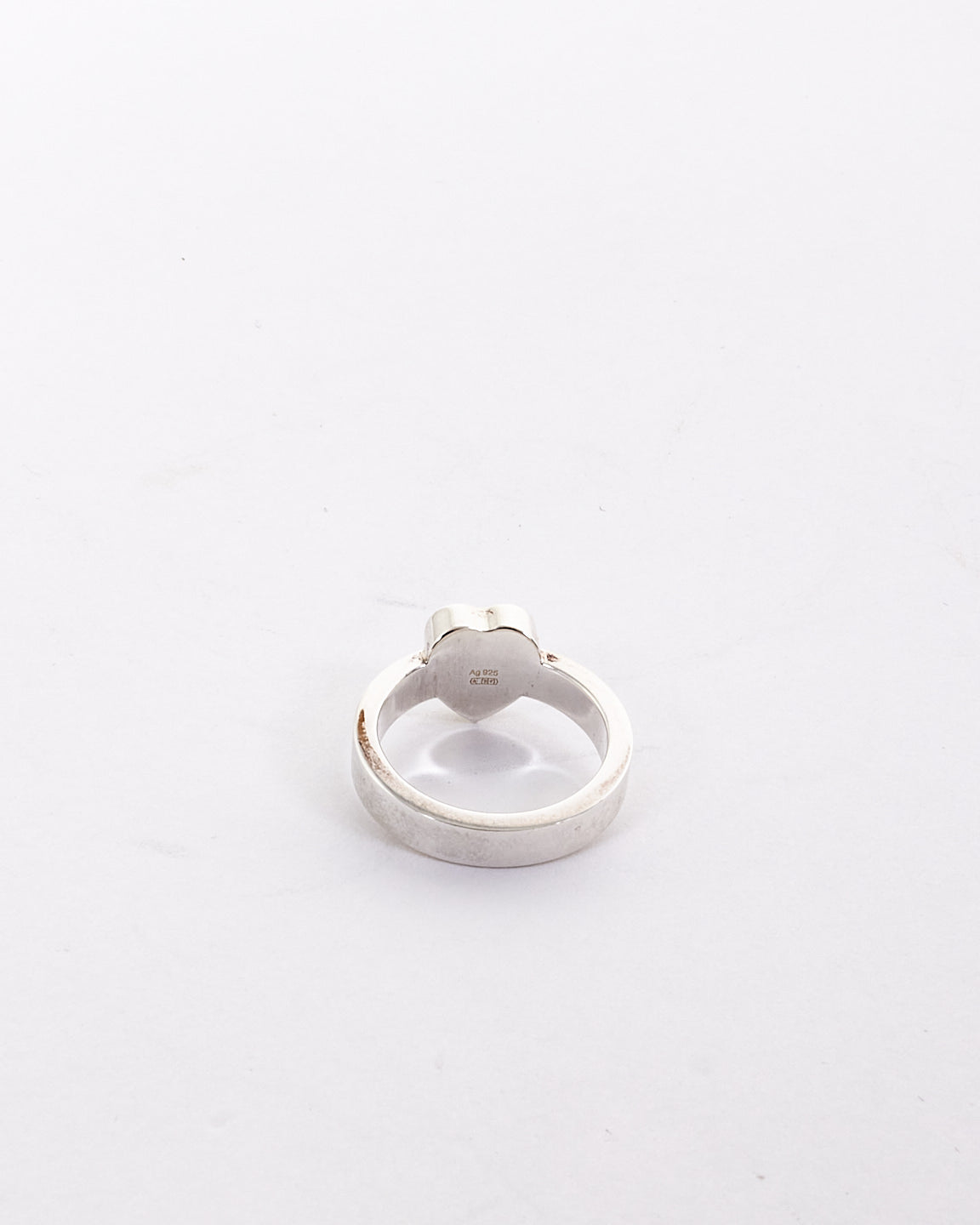 Gucci Silver Trademark Ring with Heart Pendant - 6