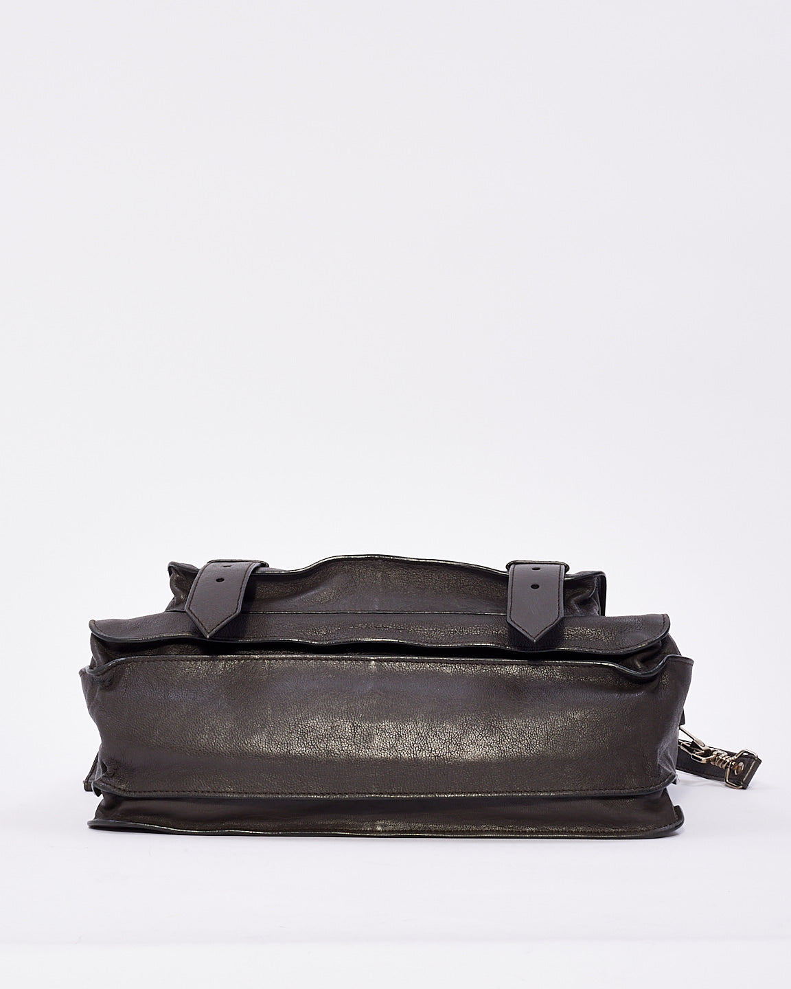 Sac PS1 en cuir gris Proenza Schouler