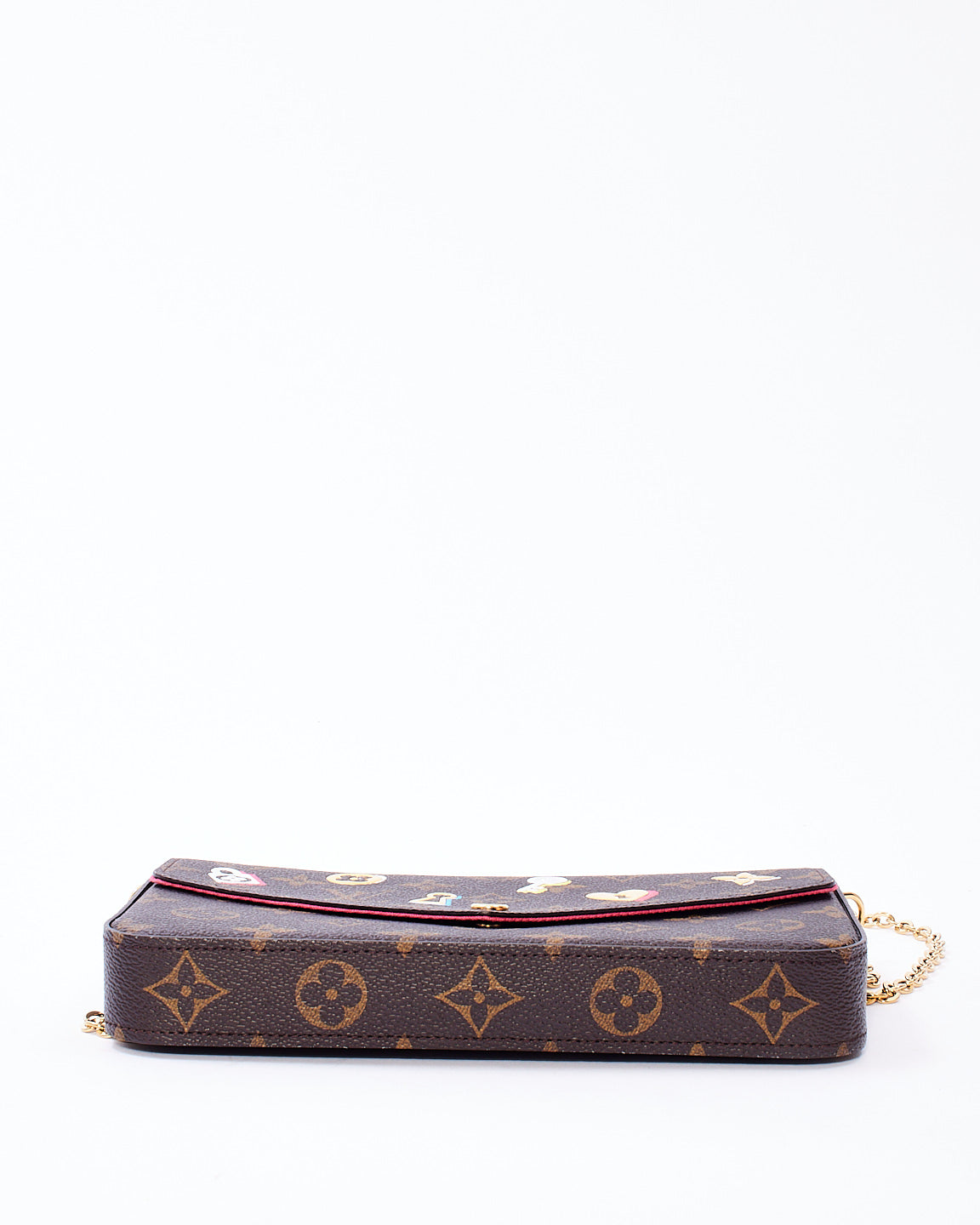 Louis Vuitton Monogram Canvas Love Lock Pochette Felicie Pochette Chain Bag