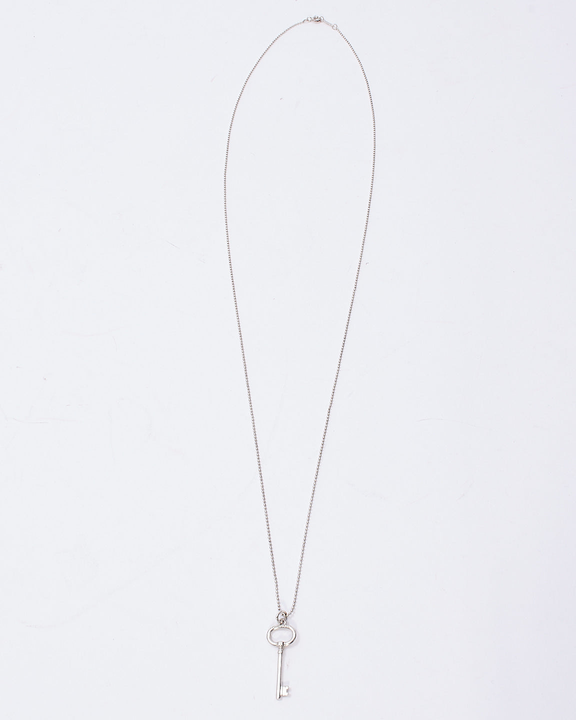 Tiffany & Co. Silver Key Pendant Necklace