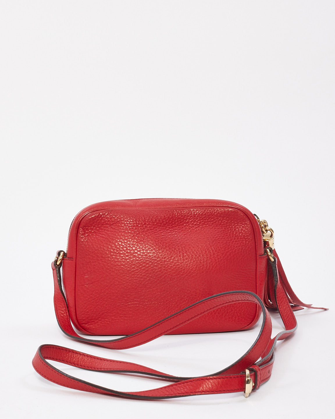 Gucci Red Leather Soho Disco Crossbody Bag