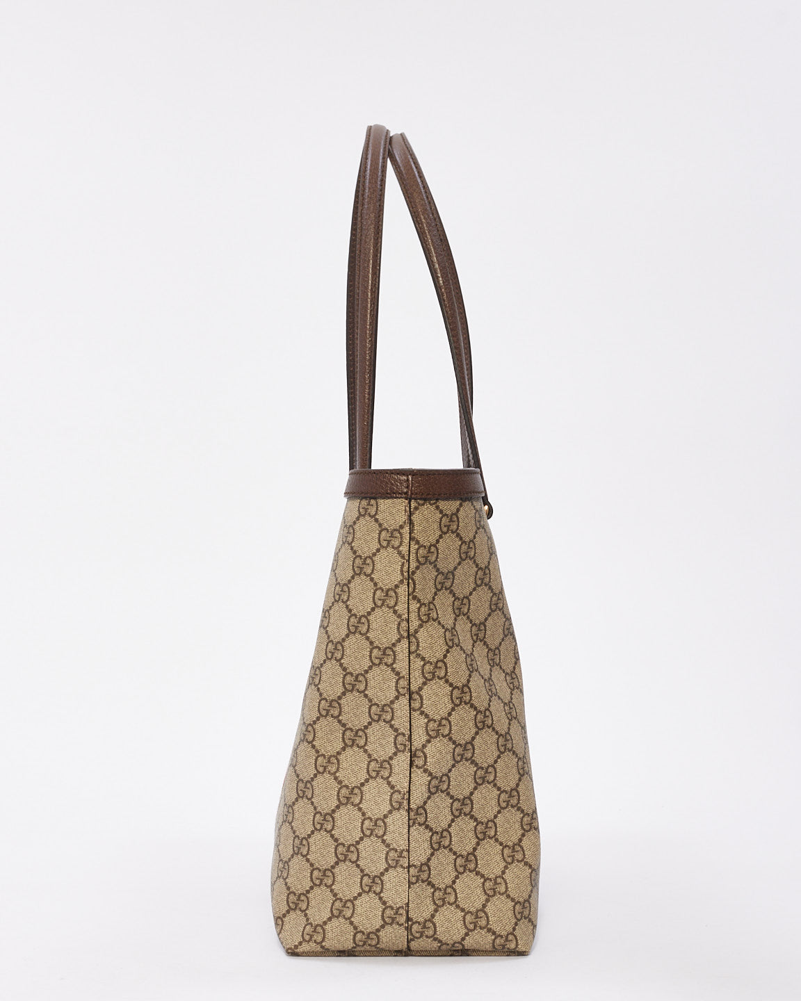 Gucci Brown GG Supreme Canvas Medium Ophidia Web Tote Bag