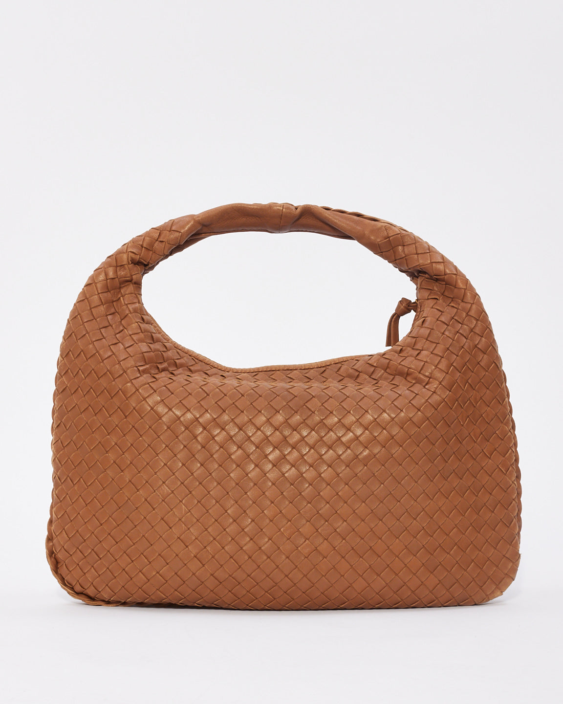 Bottega Vintage Beige Leather Intrecciato Hobo Bag