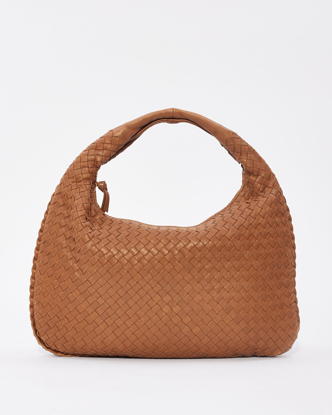 Bottega Vintage Beige Leather Intrecciato Hobo Bag