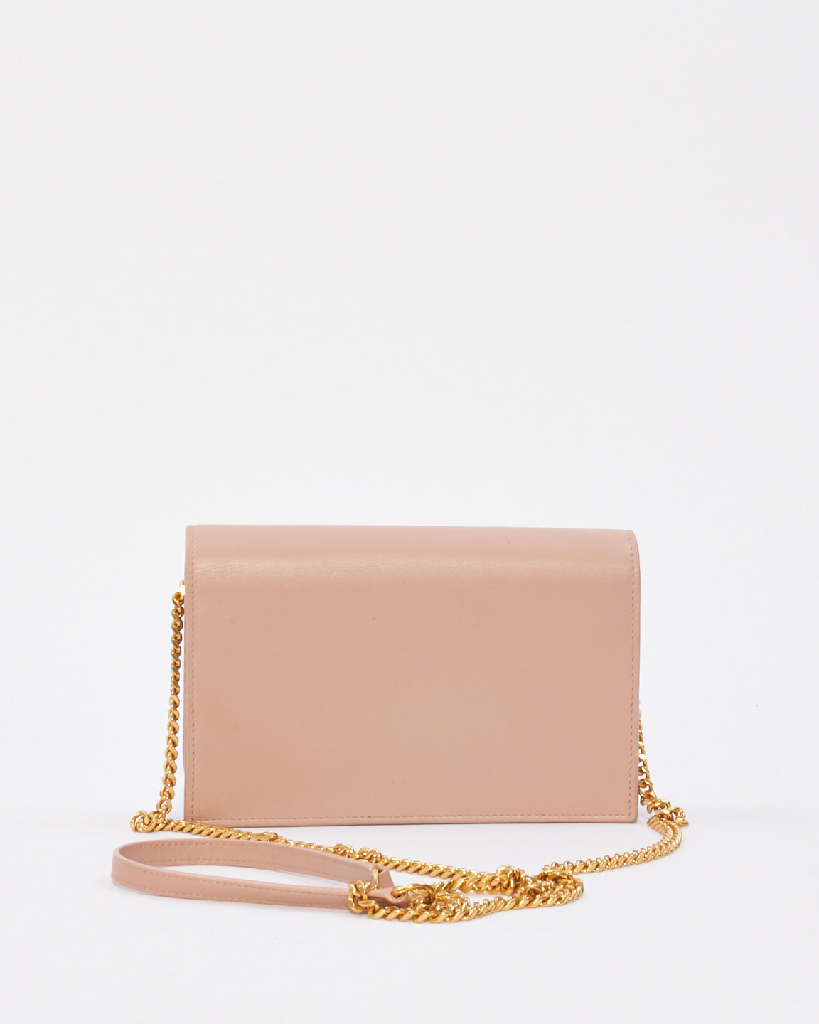 Saint Laurent Pink Smooth Leather Kate Tassel Wallet On Chain Bag