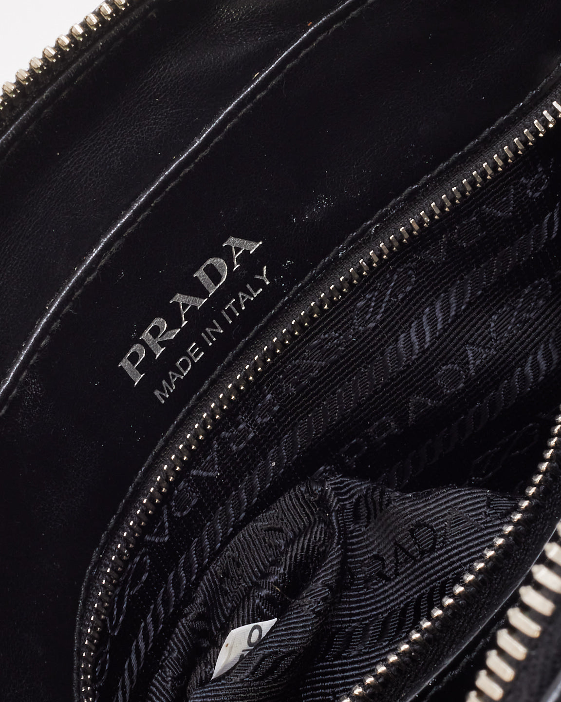 Prada Black Leather Diagramme Shoulder Bag