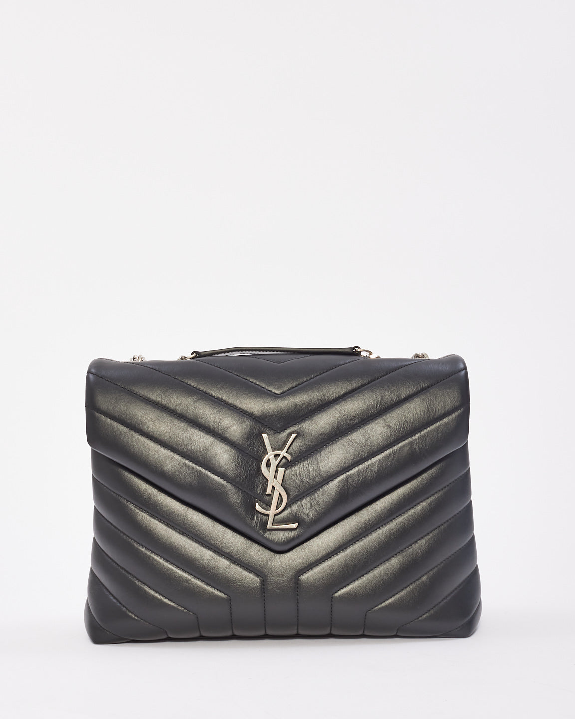 Saint Laurent Black Y Quilted Leather Medium Lou Lou Chain Shoulder Bag