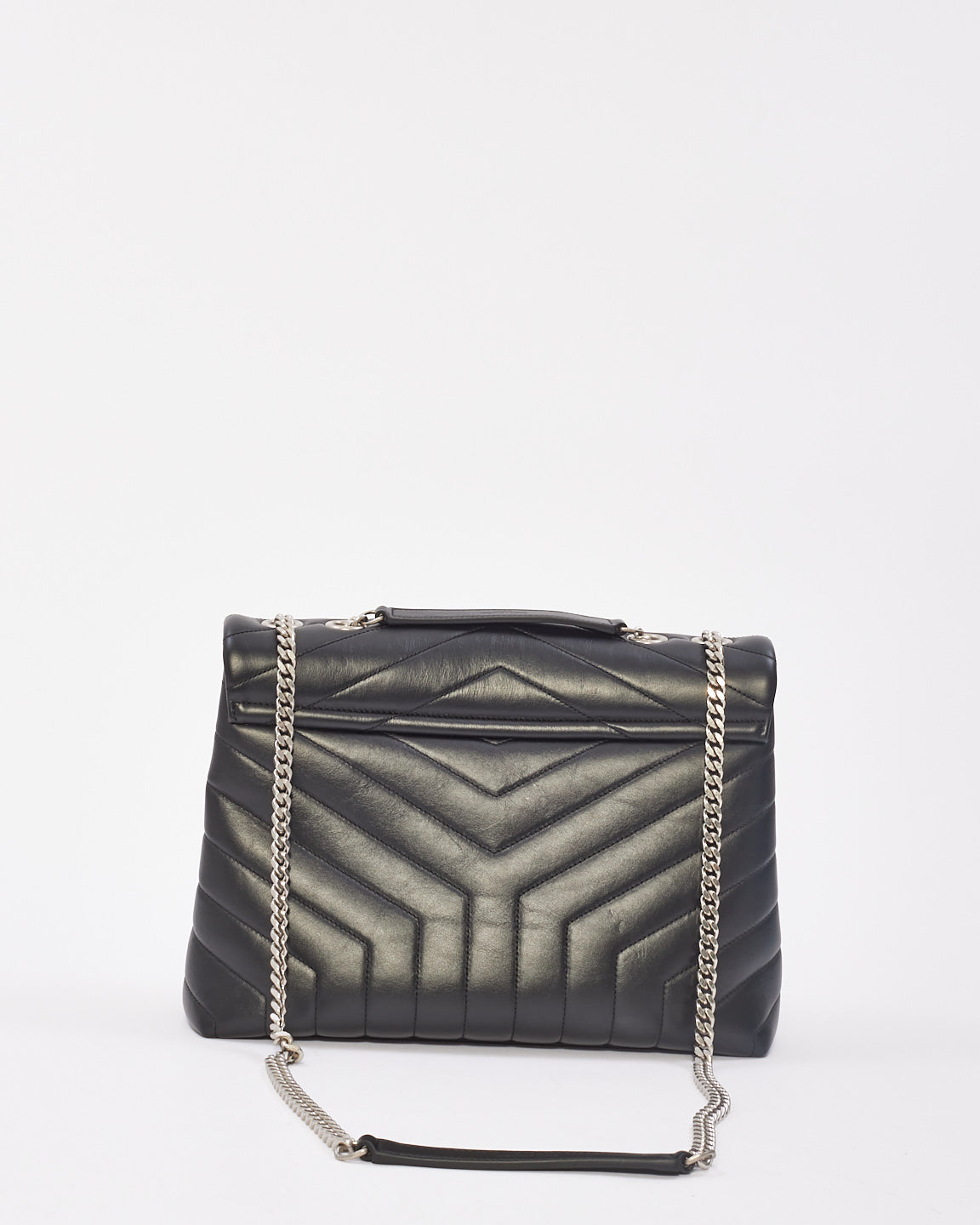 Saint Laurent Black Y Quilted Leather Medium Lou Lou Chain Shoulder Bag