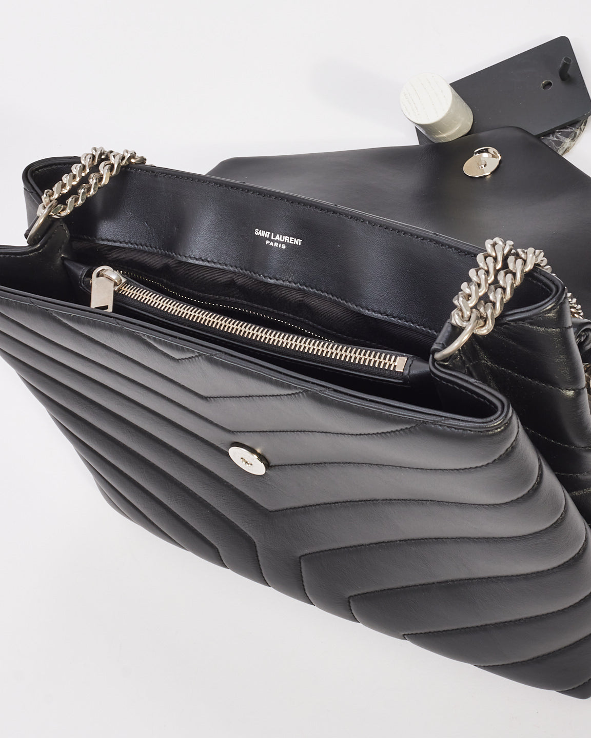 Saint Laurent Black Y Quilted Leather Medium Lou Lou Chain Shoulder Bag