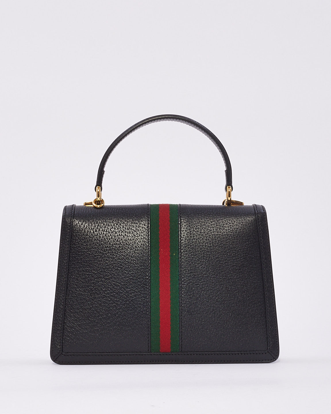 Gucci Black Leather Ophidia Small Top Handle