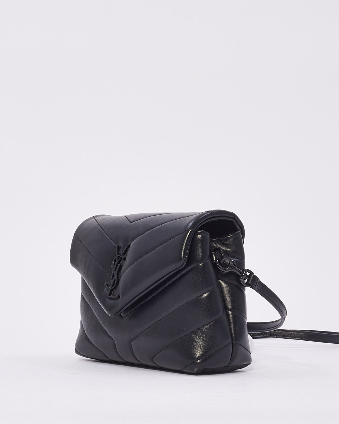 Saint Laurent Black Y Quilted Leather Toy Loulou Crossbody Bag