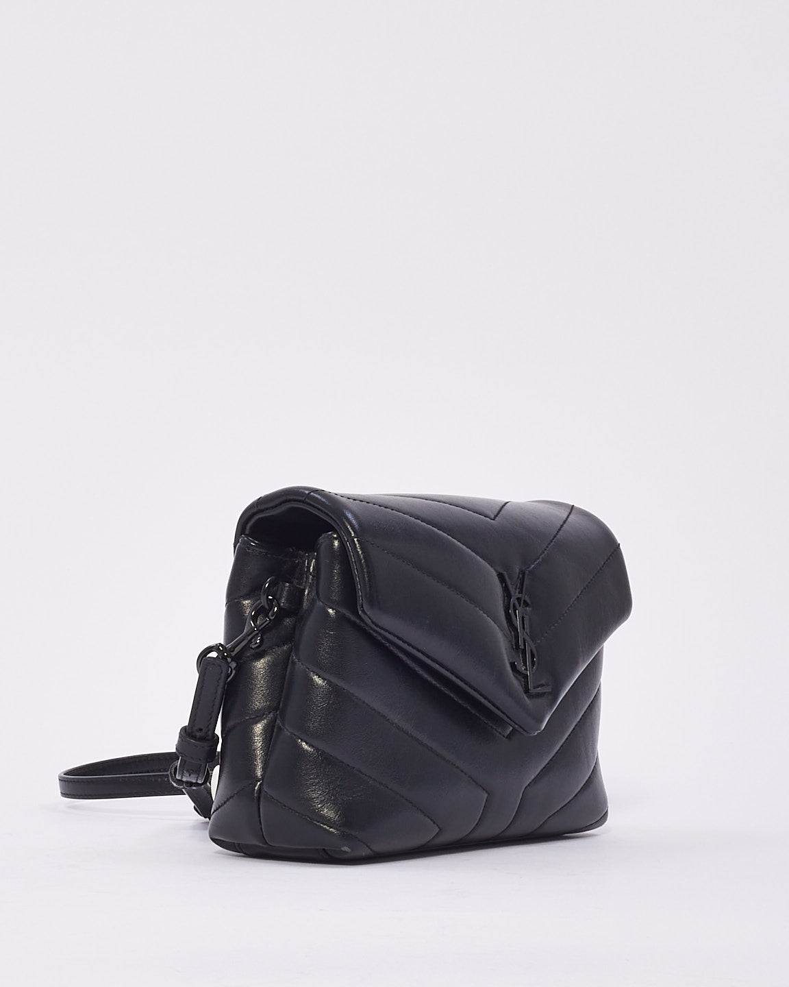 Saint Laurent Black Y Quilted Leather Toy Loulou Crossbody Bag