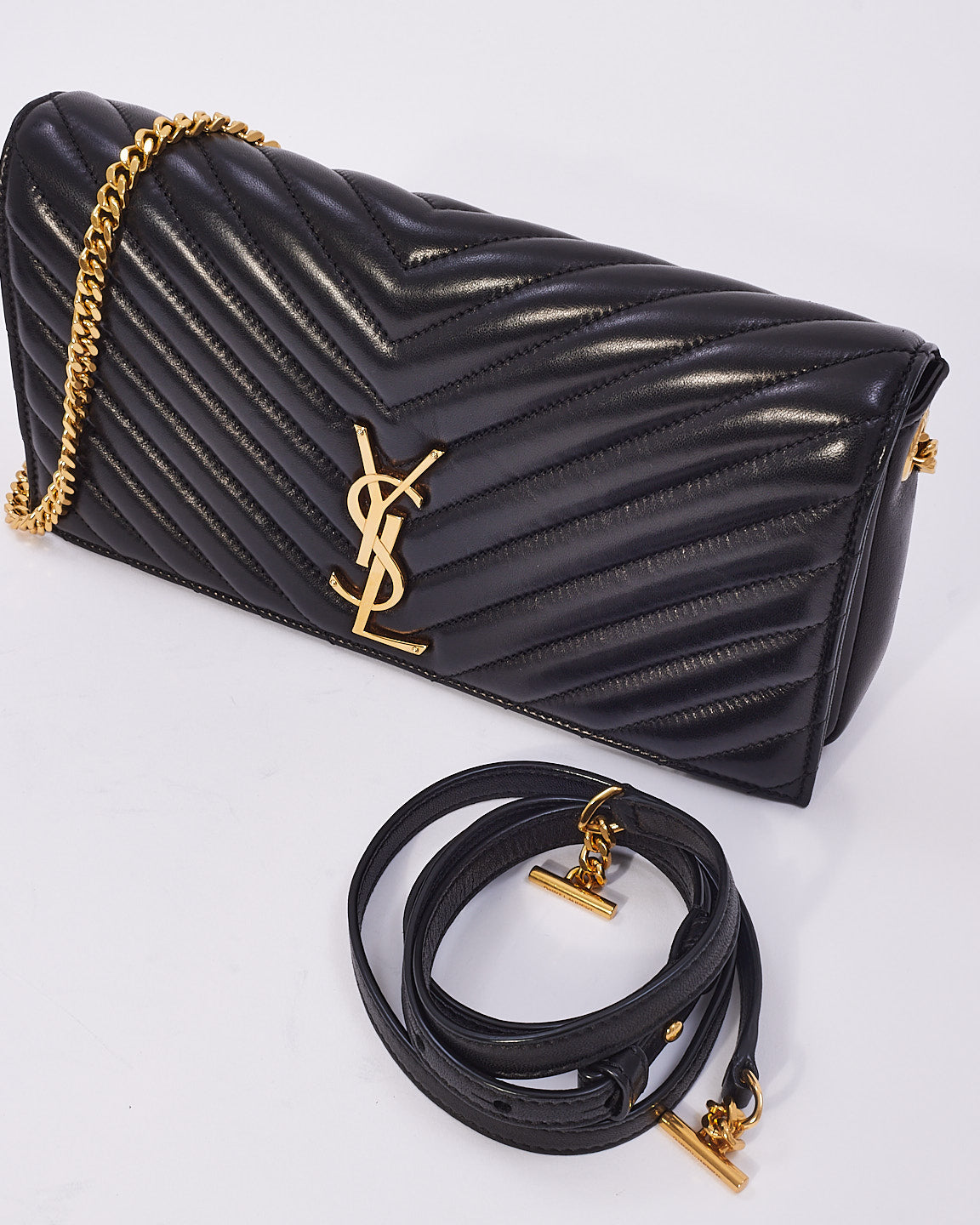 Saint Laurent Black Quilted Leather Kate 99 Quilted Shoulder Bag