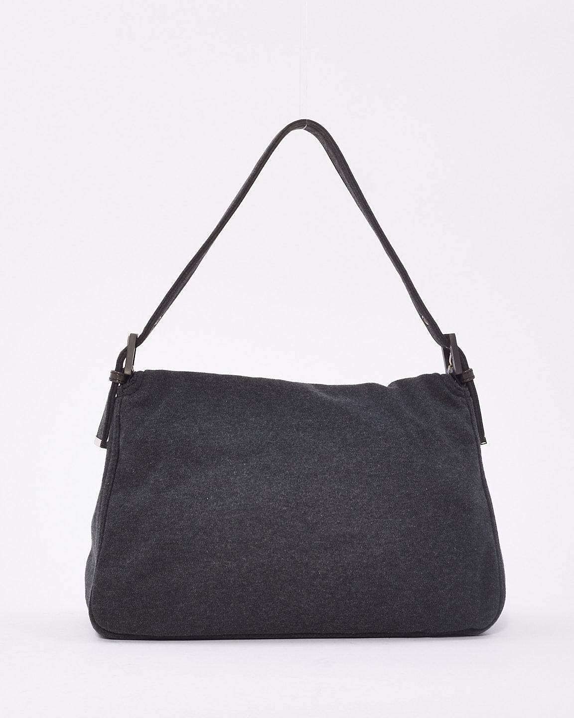 Fendi Grey Cotton Mama Baguette Shoulder Bag