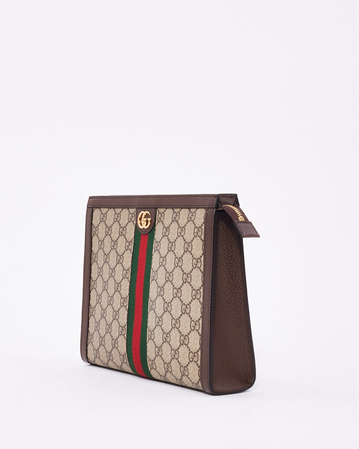 Gucci Brown Canvas Ophidia GG Toiletry Case