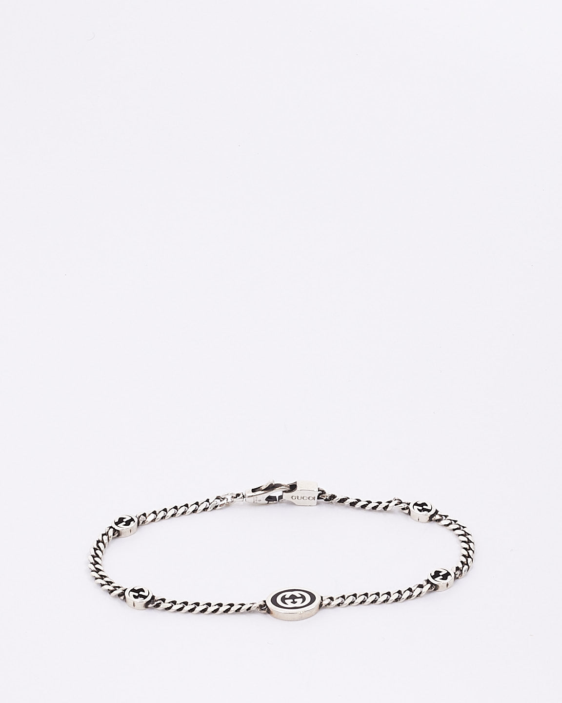 Gucci Silver Interlocking G Bracelet