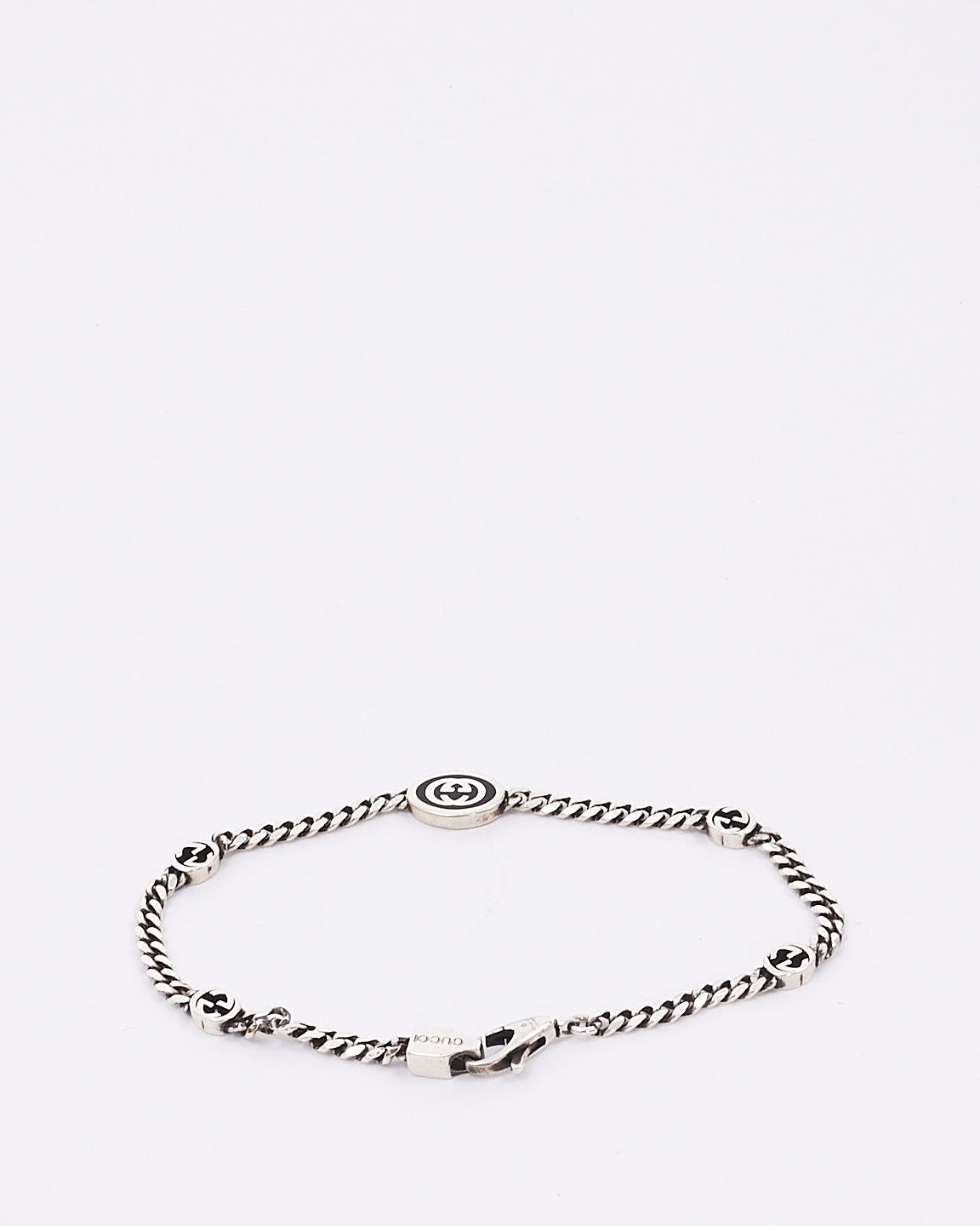 Gucci Silver Interlocking G Bracelet