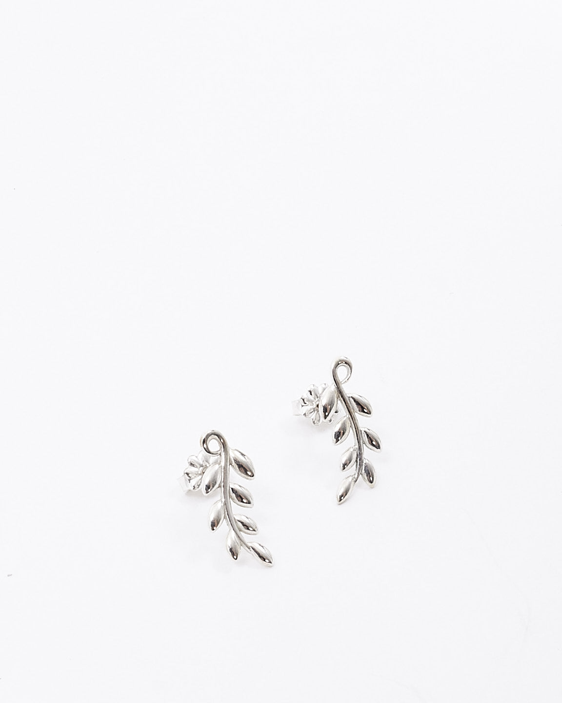 Tiffany & Co. Silver Olive Leaf Climber Earrings