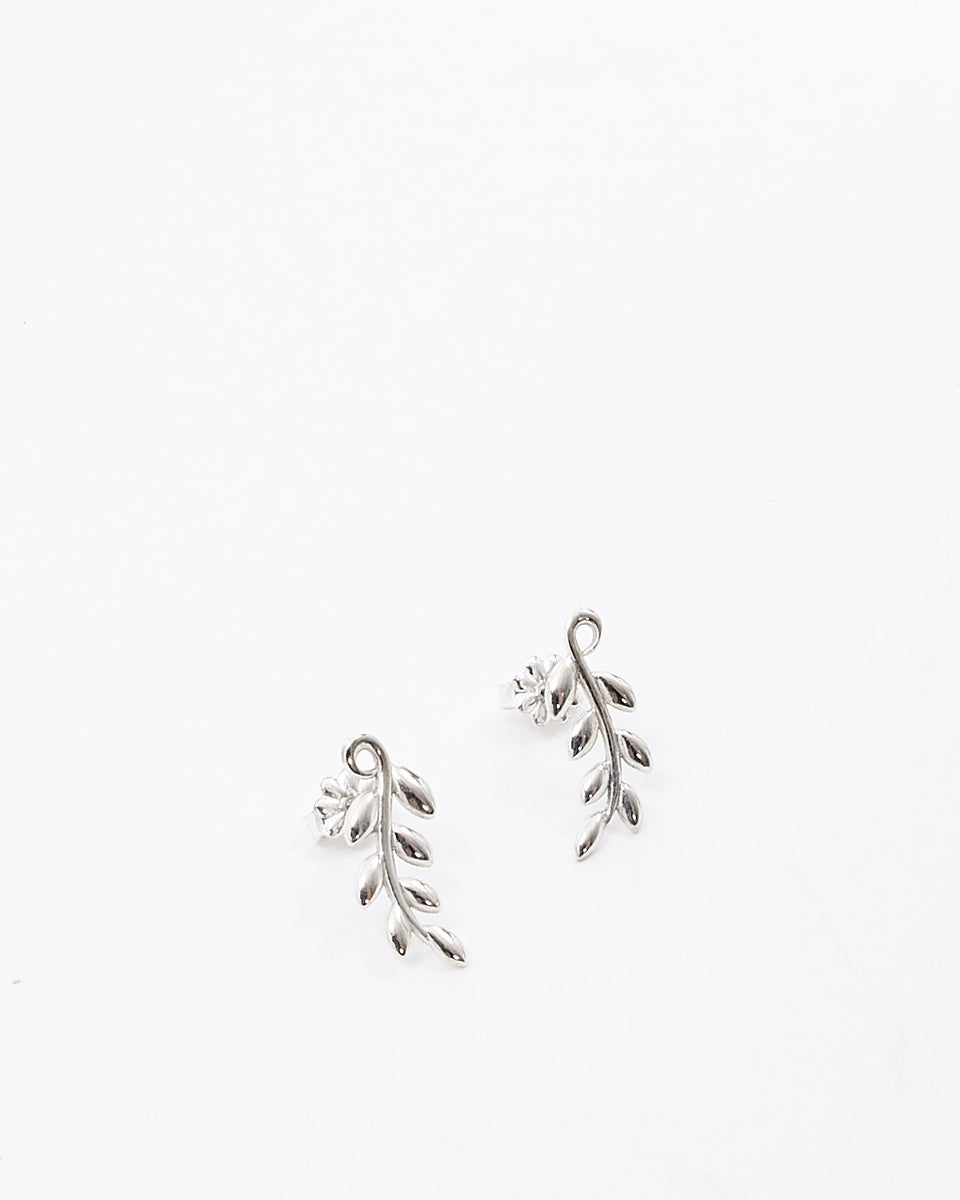 Tiffany & Co. Silver Olive Leaf Climber Earrings – RETYCHE