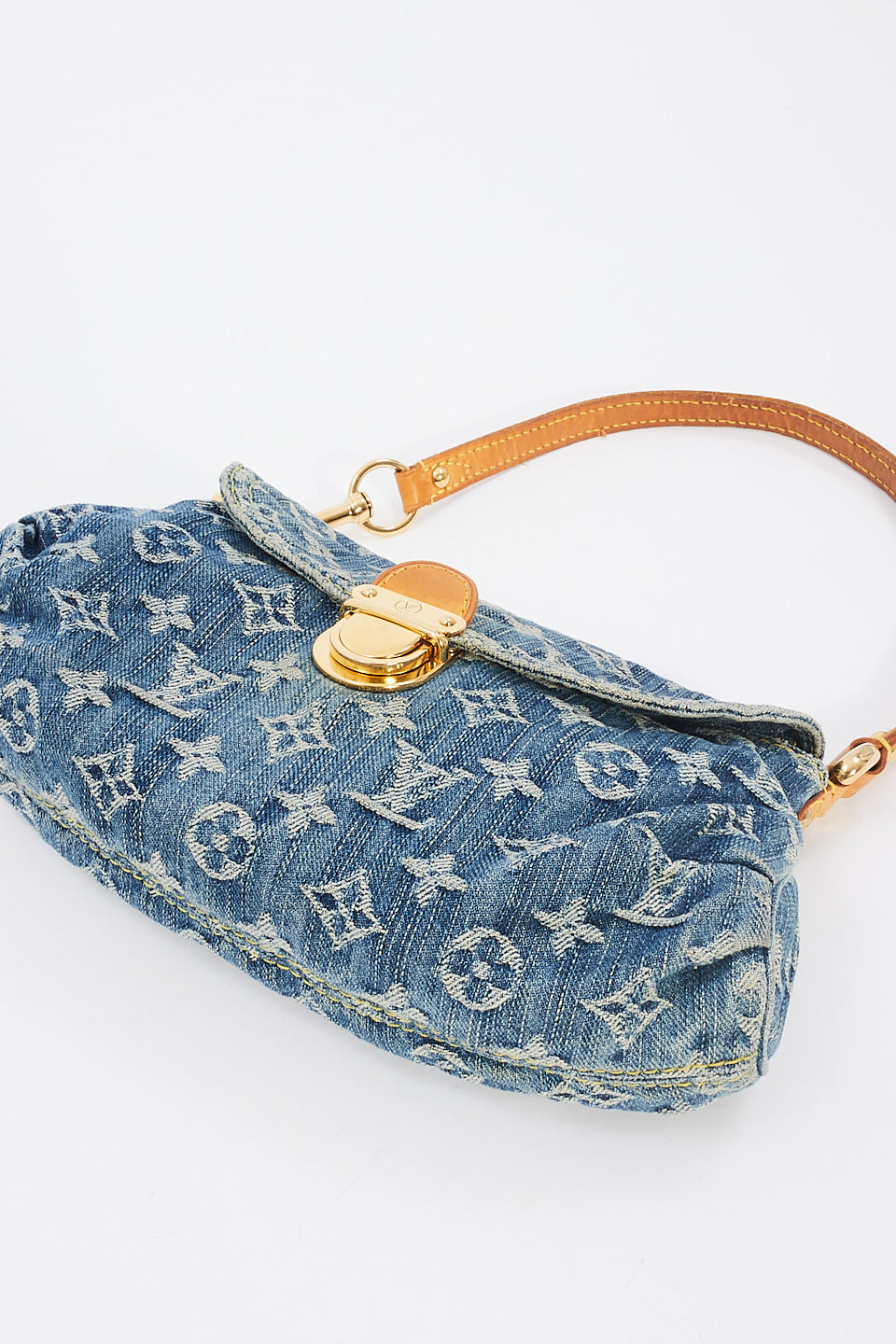 Louis Vuitton Monogram Denim Mini Pleaty Shoulder Bag