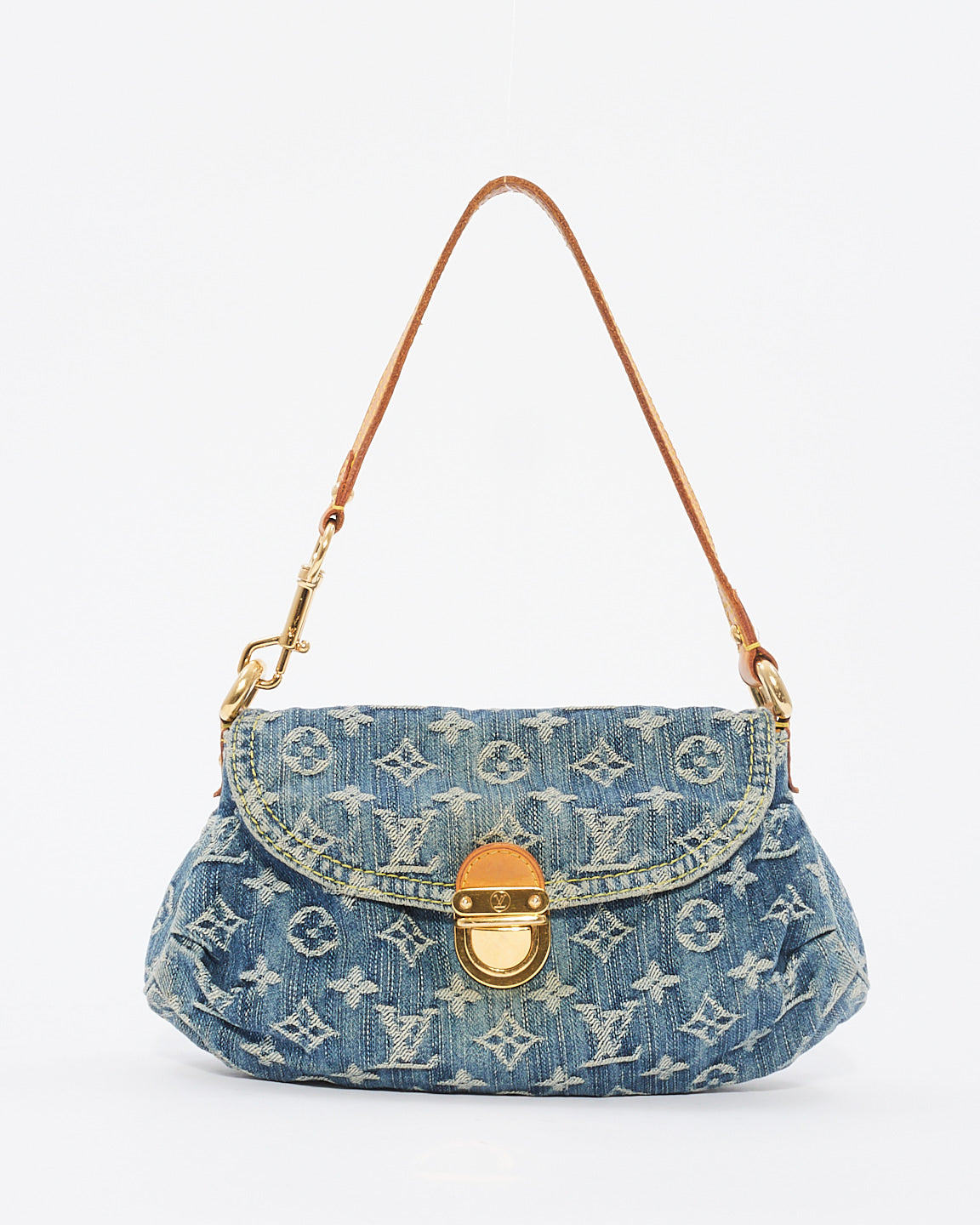 Louis Vuitton Monogram Denim Mini Pleaty Shoulder Bag