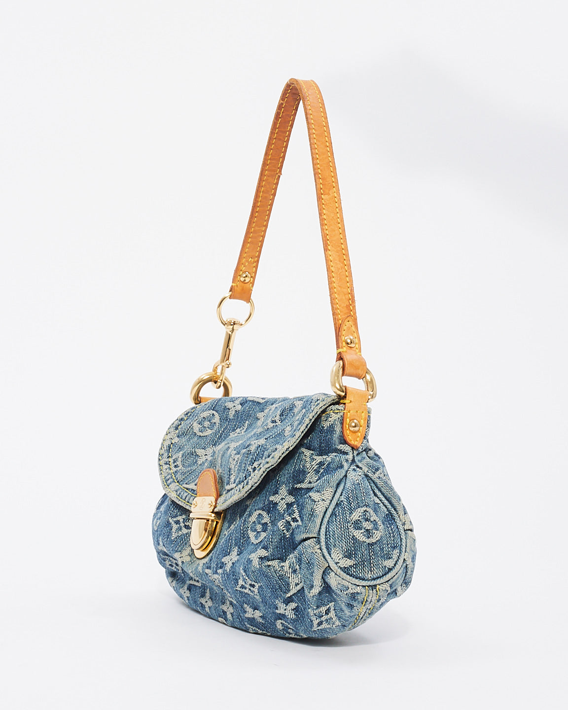 Louis Vuitton Monogram Denim Mini Pleaty Shoulder Bag