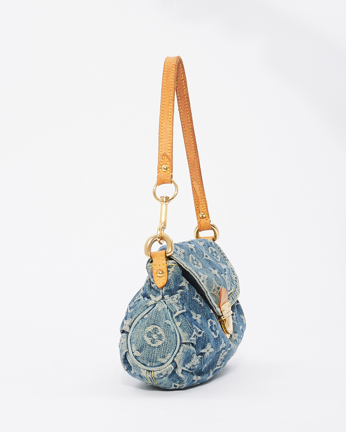 Louis Vuitton Monogram Denim Mini Pleaty Shoulder Bag