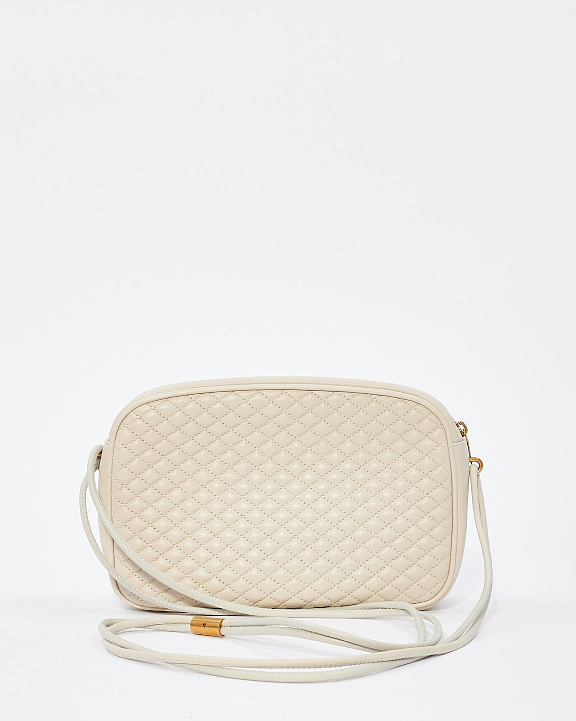 Saint Laurent Cream Leather Victoire Crossbody Handbag