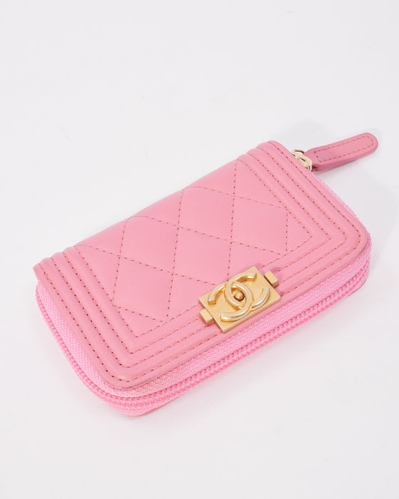 Chanel 2023 Classic Zipped Coin Purse Coin Pouch - Pink Wallets,  Accessories - CHA883779