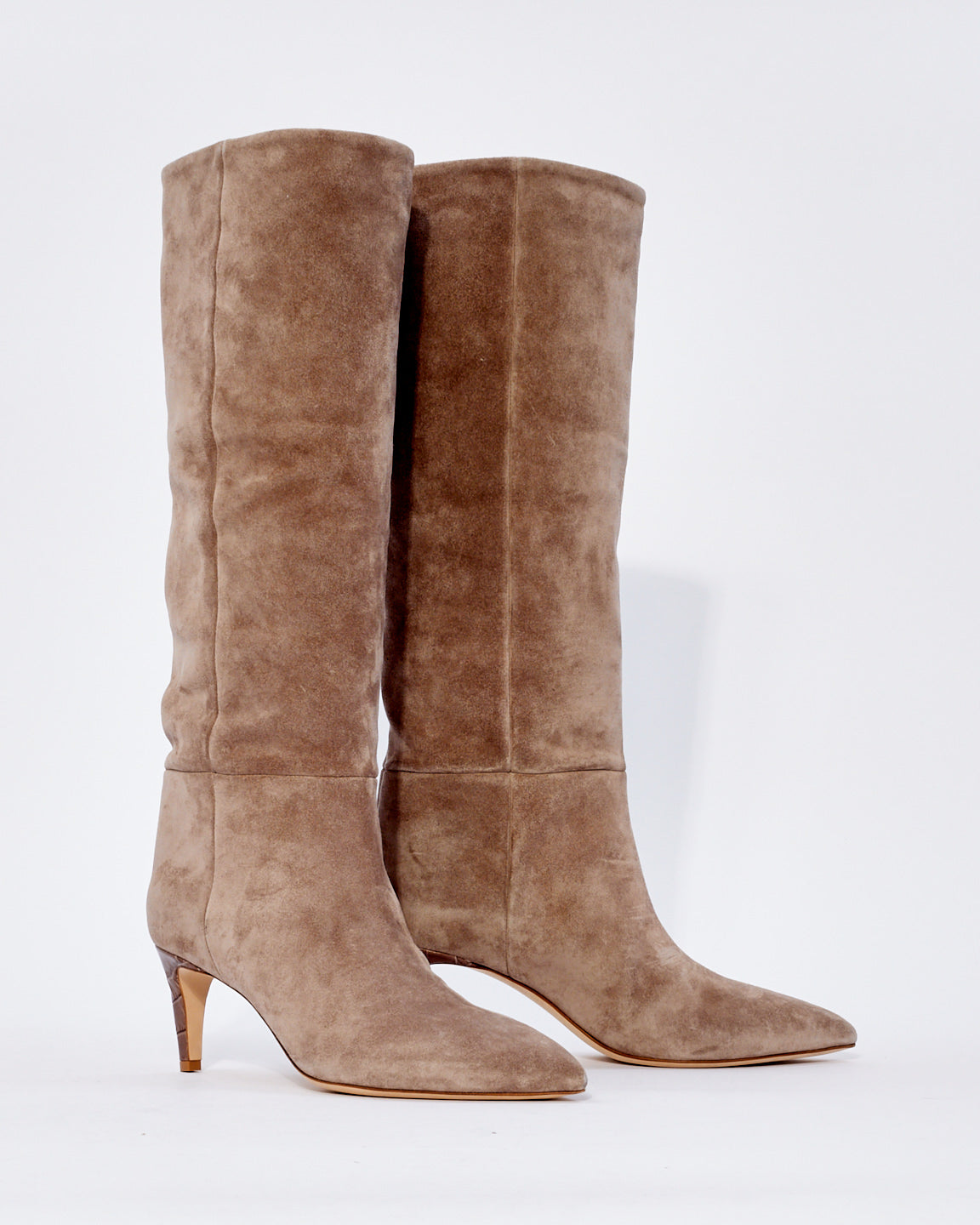 Paris Texas Taupe Suede Stiletto 60mm Boots - 38