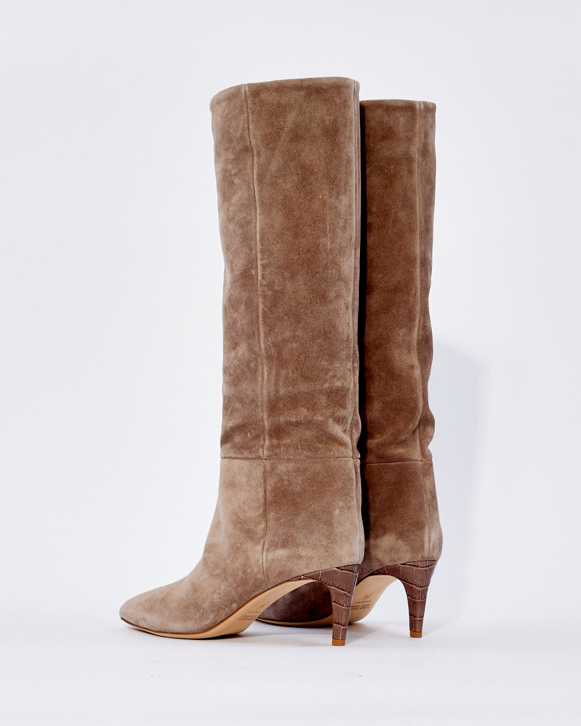 Paris Texas Taupe Suede Stiletto 60mm Boots - 38