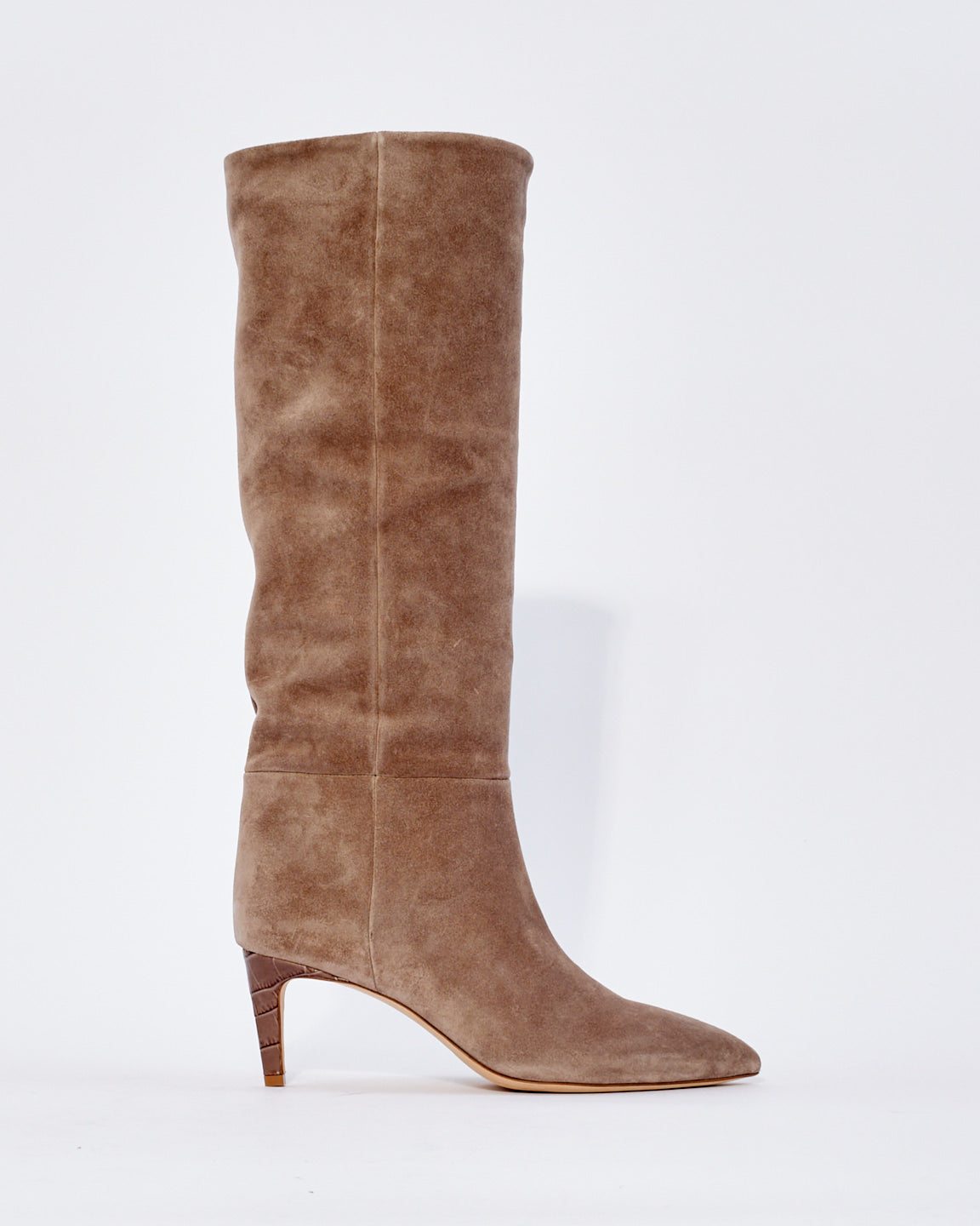 Paris Texas Taupe Suede Stiletto 60mm Boots - 38