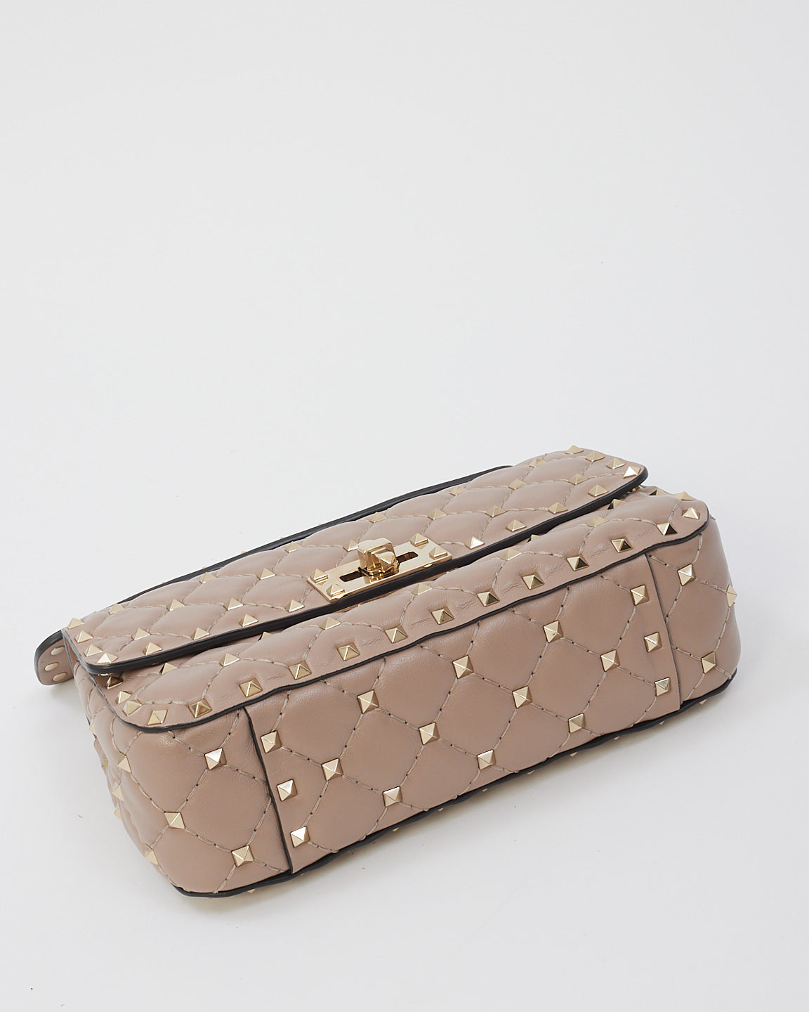 Valentino Dusty Pink Leather Rockstud Spike Small Shoulder Bag