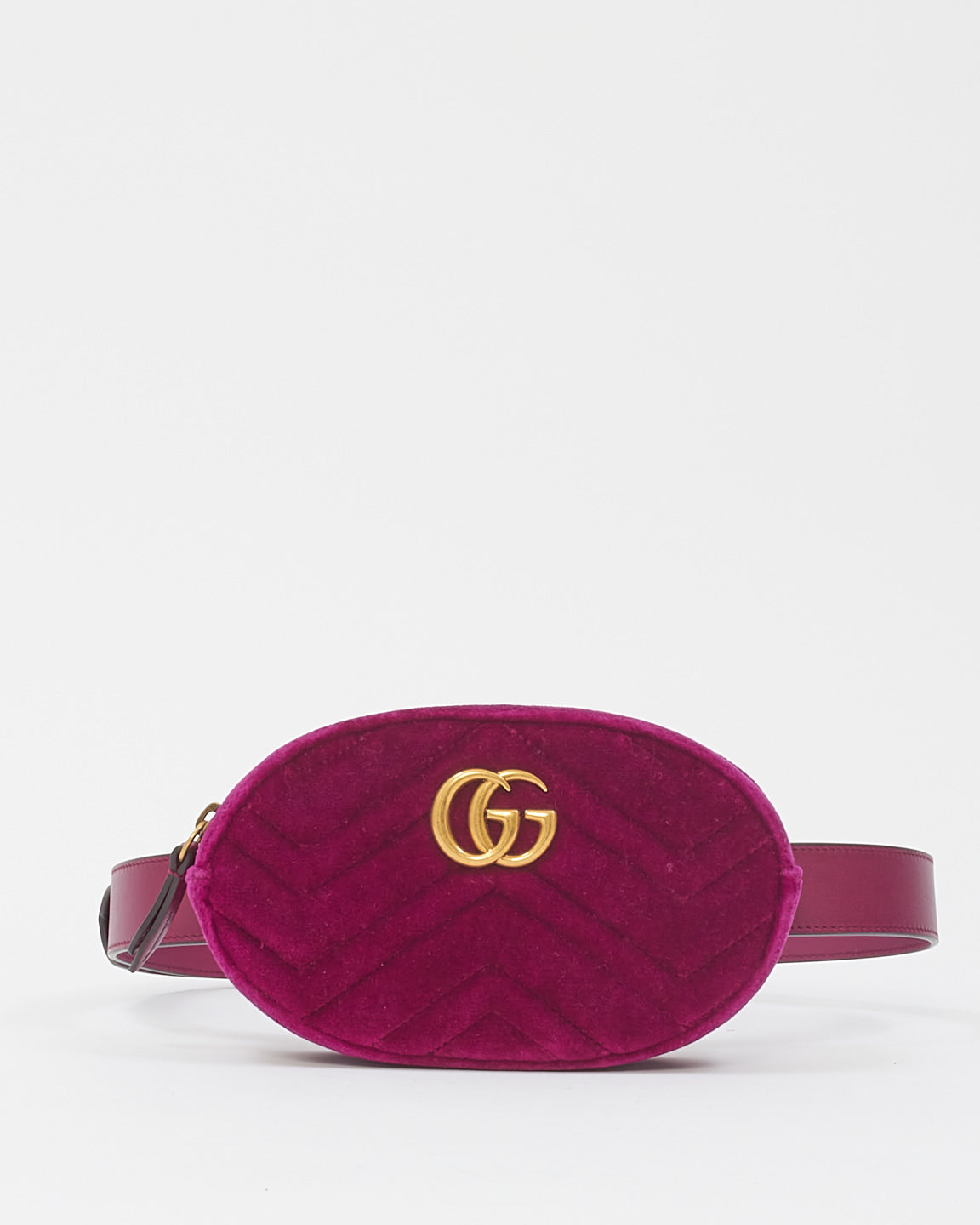 Gucci Purple Velvet Marmont Belt Bag - 85/34