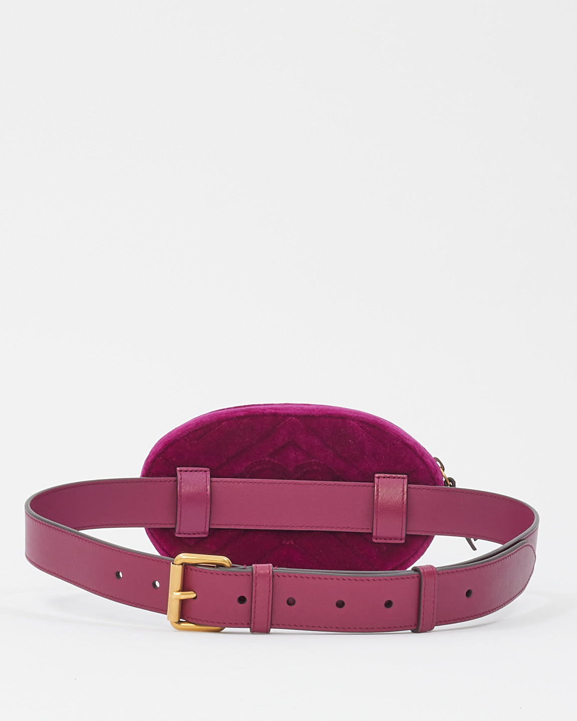 Gucci Purple Velvet Marmont Belt Bag - 85/34