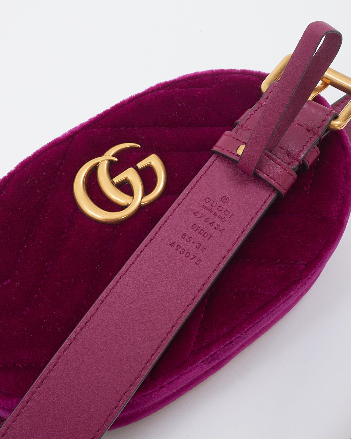 Gucci Purple Velvet Marmont Belt Bag - 85/34