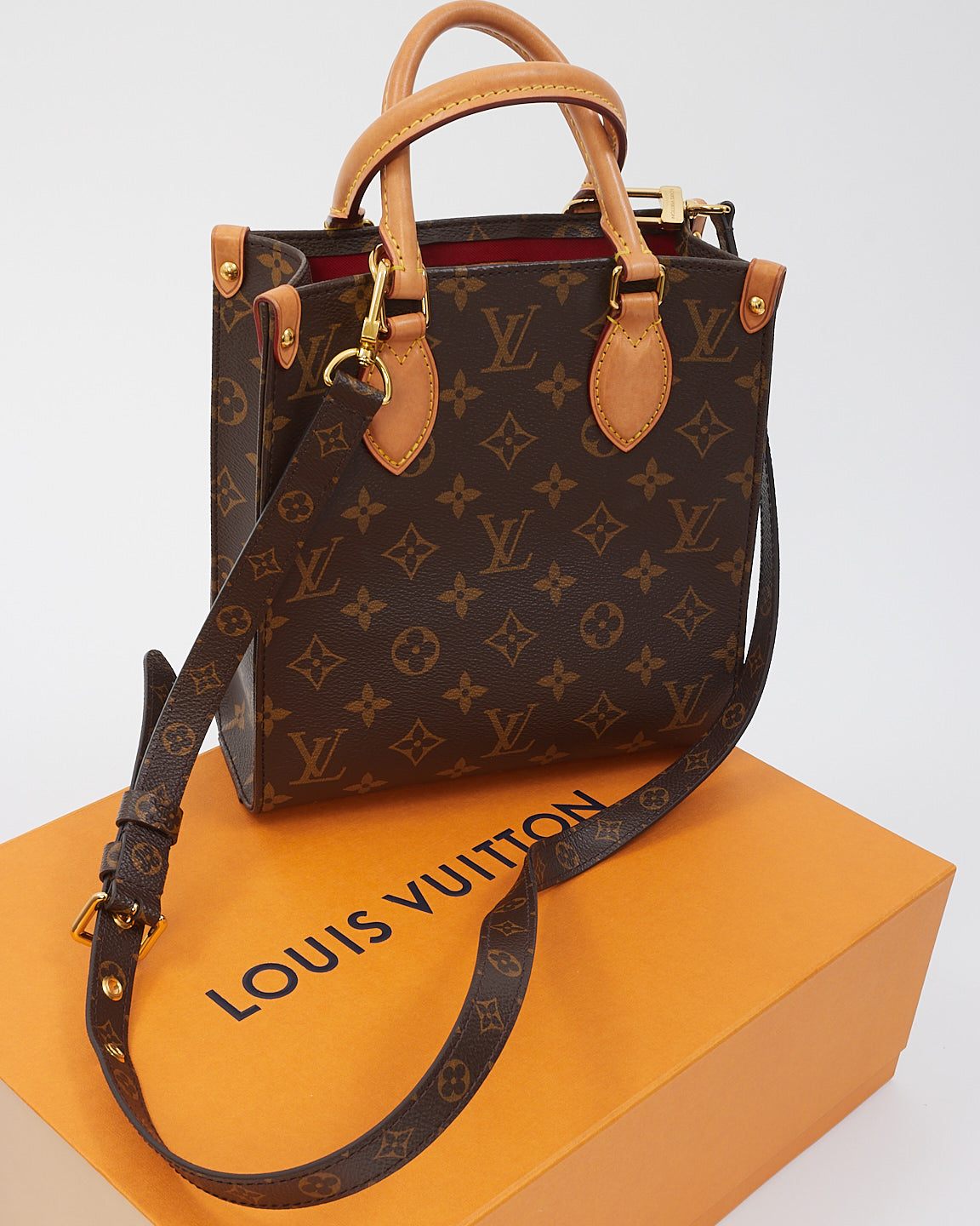 Louis Vuitton Monogram Canvas Sac Plat BB with Strap