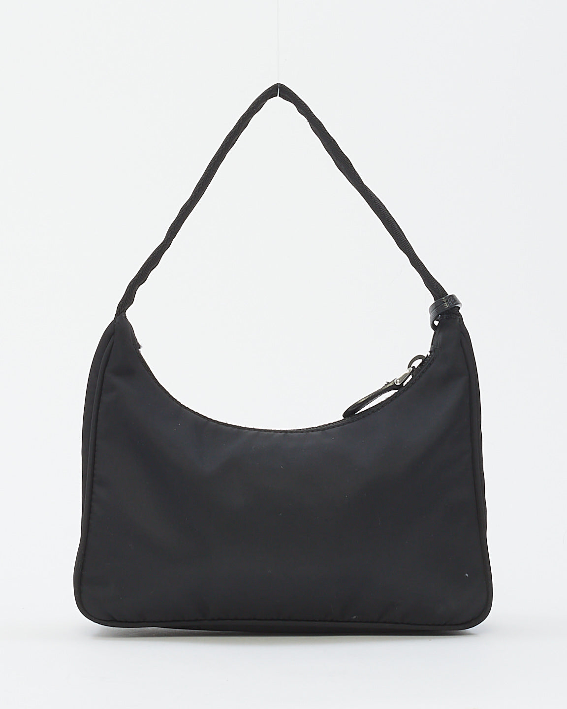 Prada Black Nylon Re-edition 2000 Mini Hobo Shoulder Bag