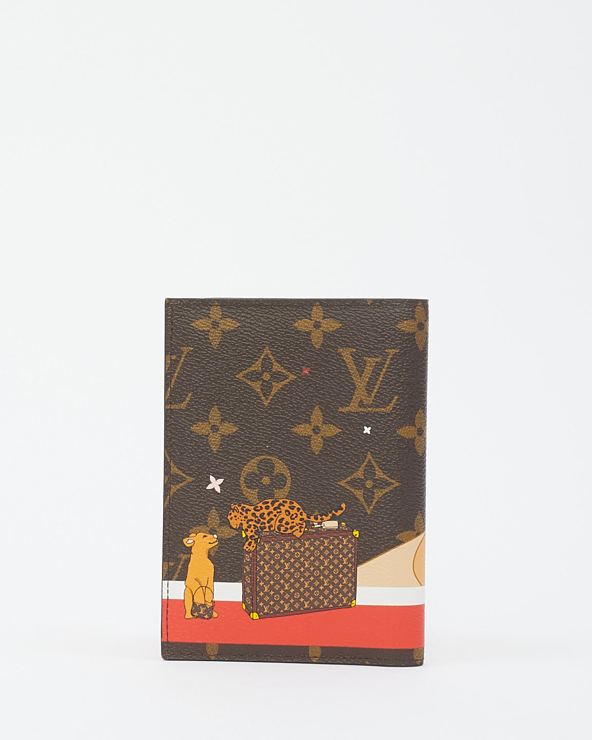 Louis Vuitton Monogram Canvas Lion & Cheetah Christmas 2018 Passport Cover