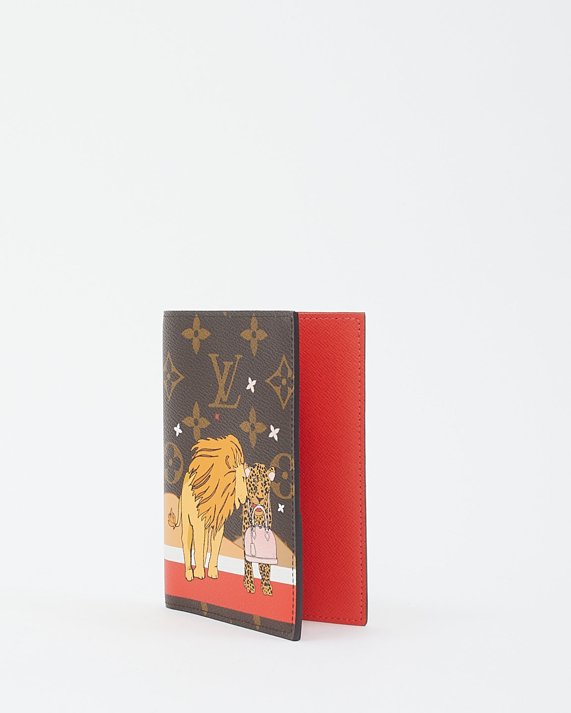 Louis Vuitton Monogram Canvas Lion & Cheetah Christmas 2018 Passport Cover