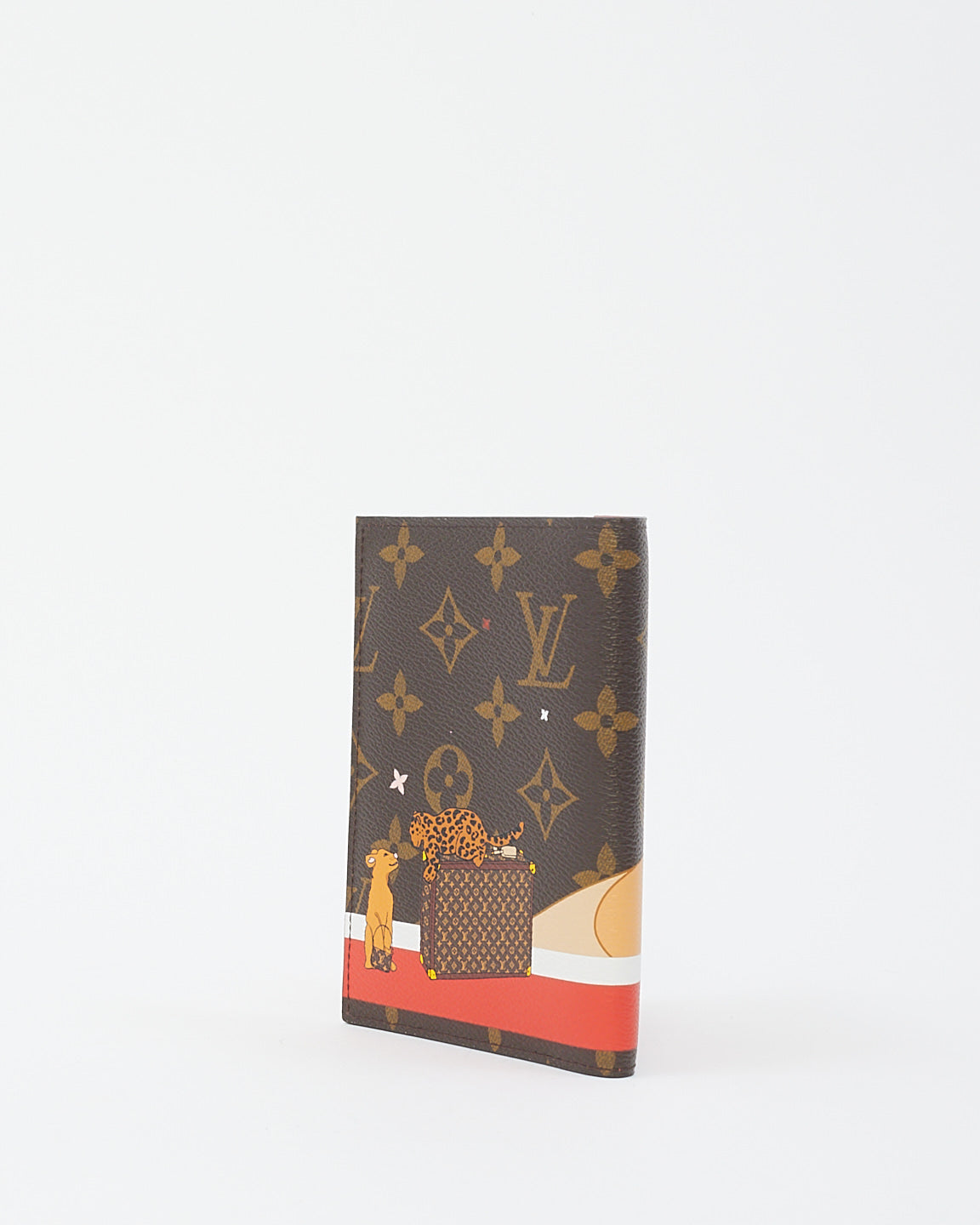 Louis Vuitton Monogram Canvas Lion & Cheetah Christmas 2018 Passport Cover