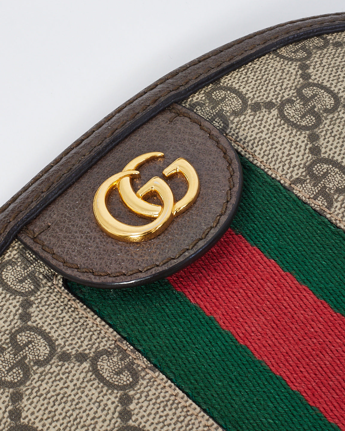 Gucci Brown Canvas Ophidia GG Small Dome Shoulder Bag