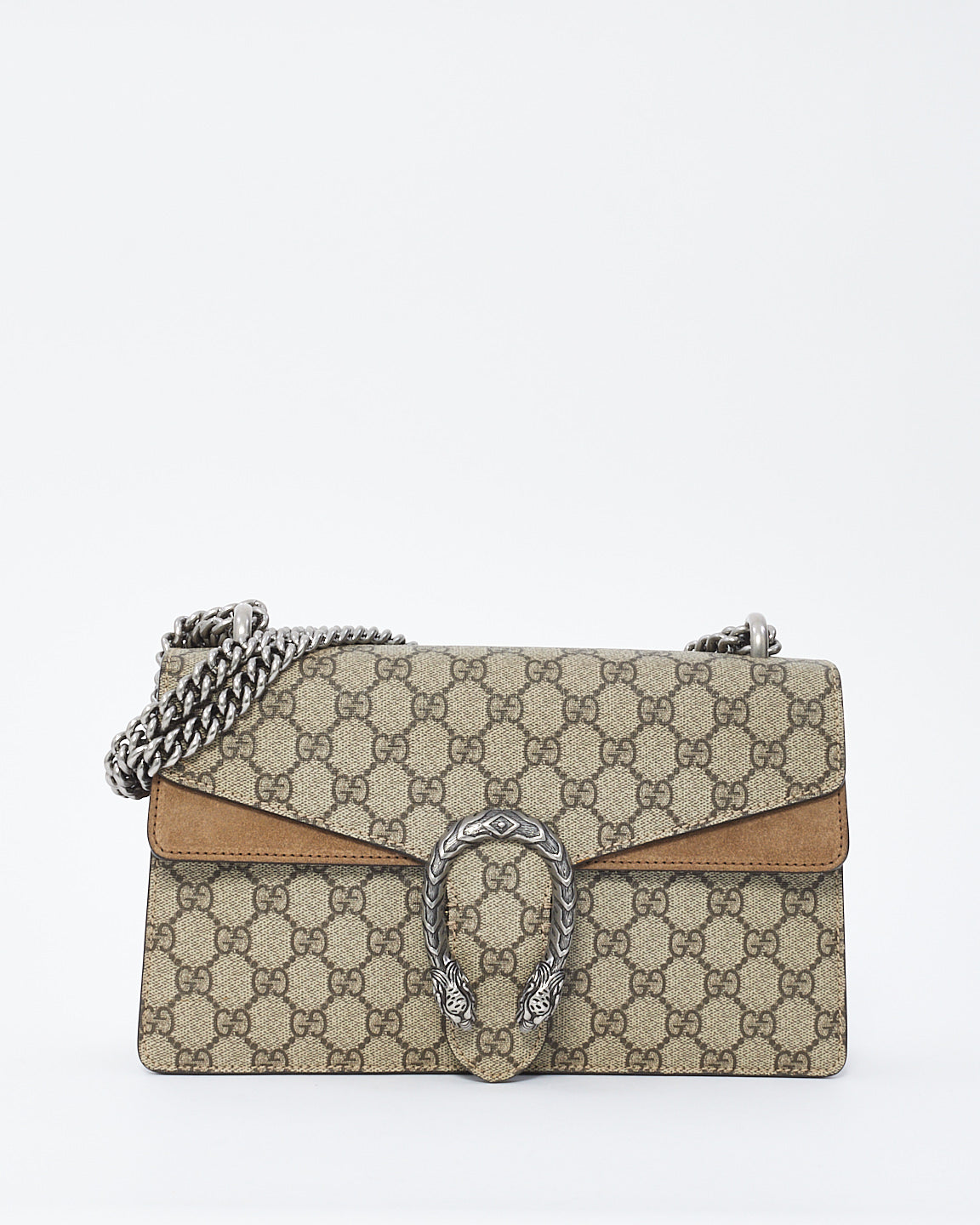 Gucci Beige GG Supreme Canvas Small Dionysus Shoulder Bag