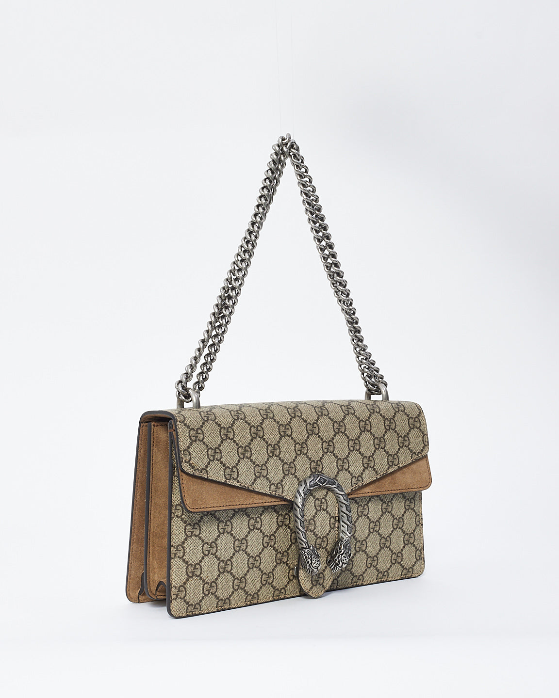 Gucci Beige GG Supreme Canvas Small Dionysus Shoulder Bag