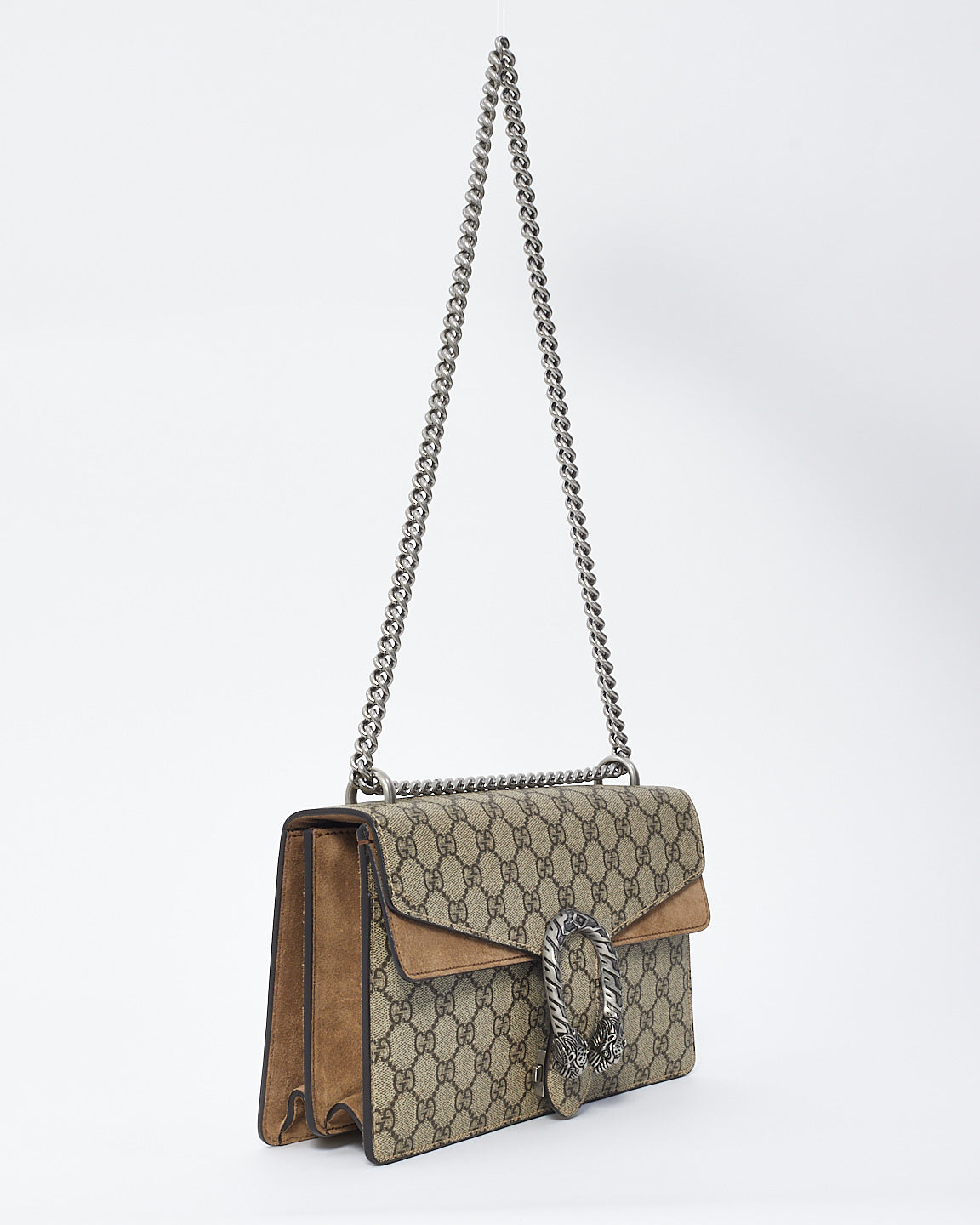 Gucci Beige GG Supreme Canvas Small Dionysus Shoulder Bag