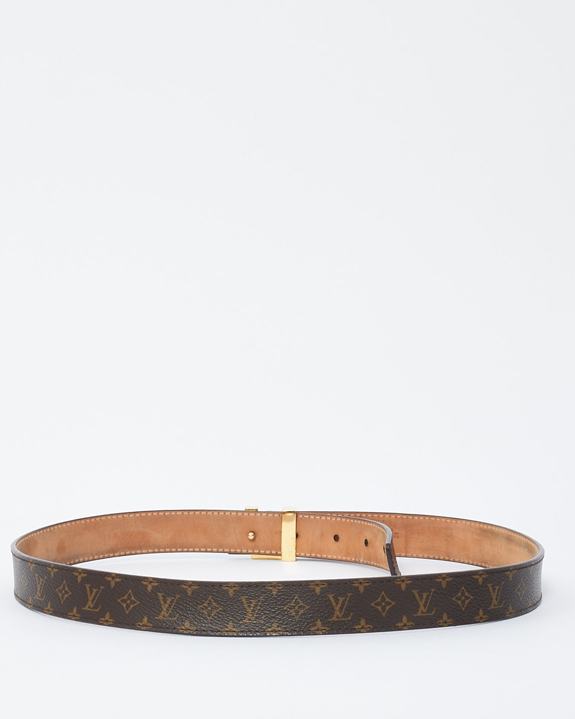 Louis Vuitton Monogram Canvas 20mm Initial Belt - 85/35