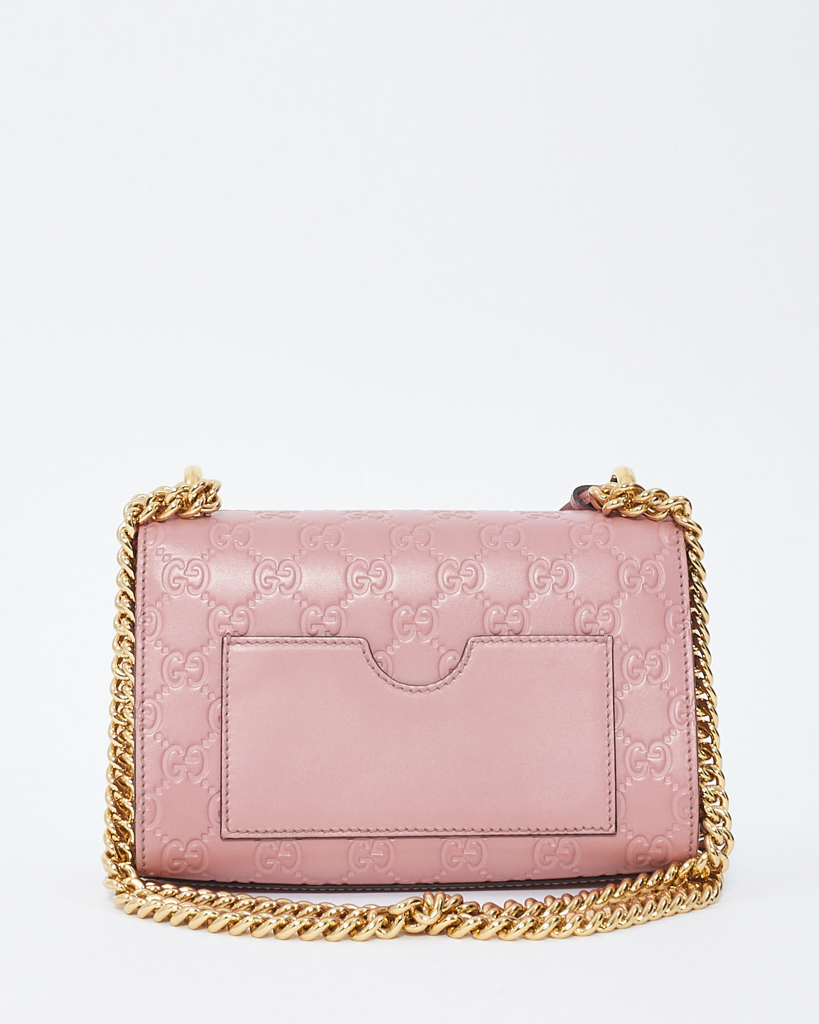 Gucci Pink Guccissima Leather Small Padlock Shoulder Bag