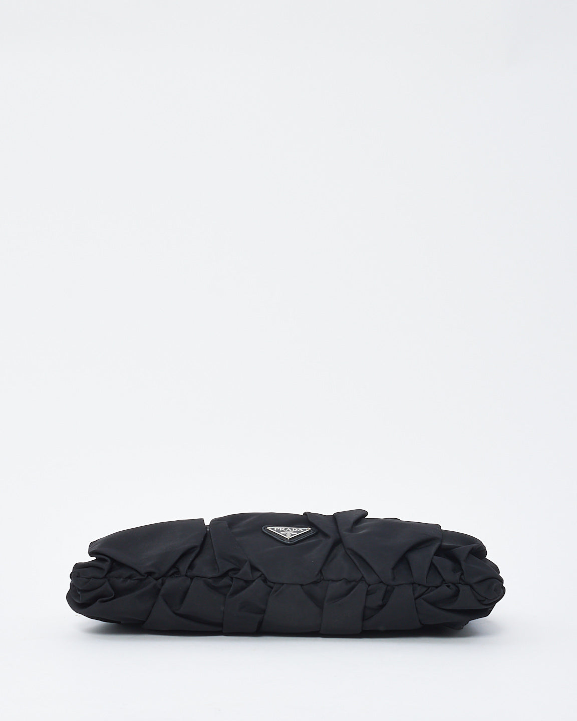 Prada Black Ruffle Nylon Pouch