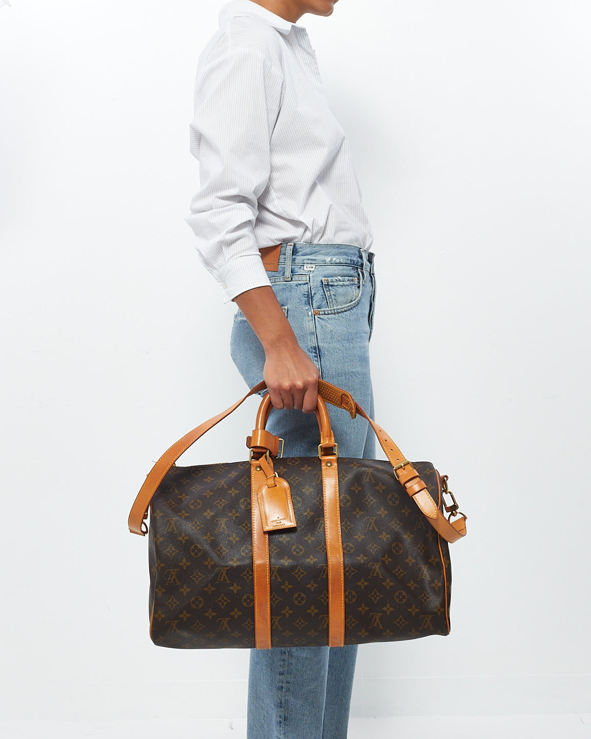 Louis Vuitton Monogram Canvas Keepall 45 Bandoulière Bag